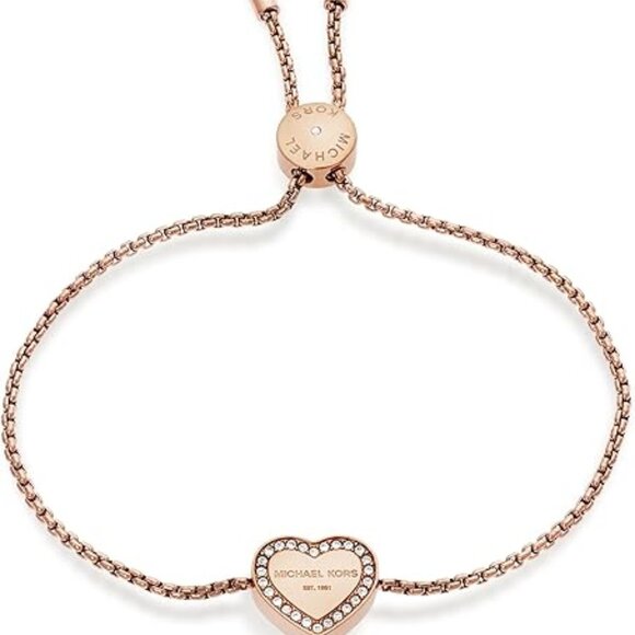 Stainless Steel and Pavé Crystal Chain Bracelet for Women